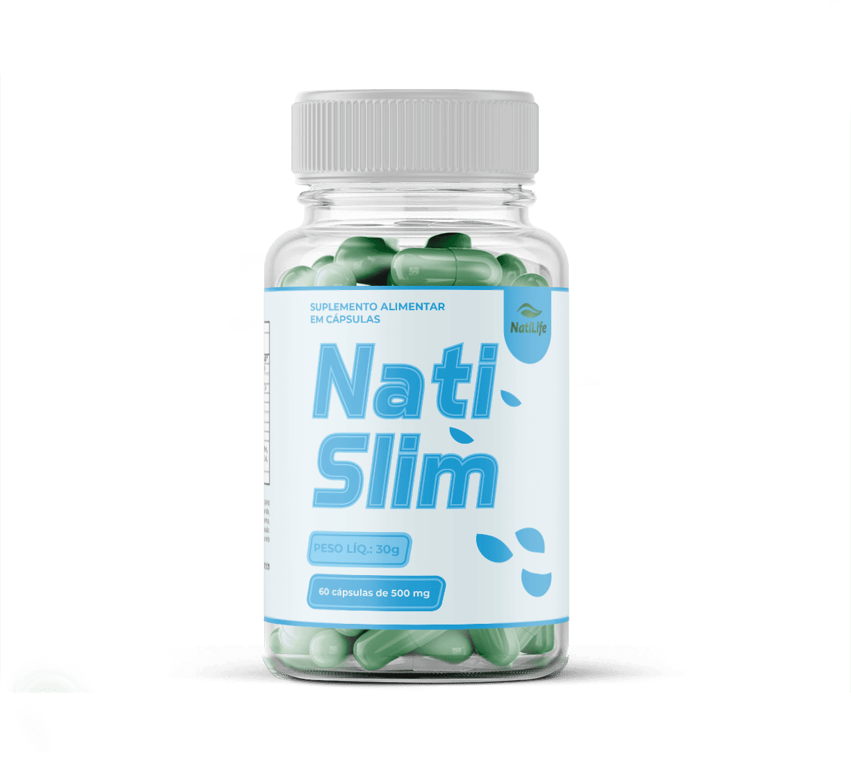 Frasco do suplemento Nati Slim
